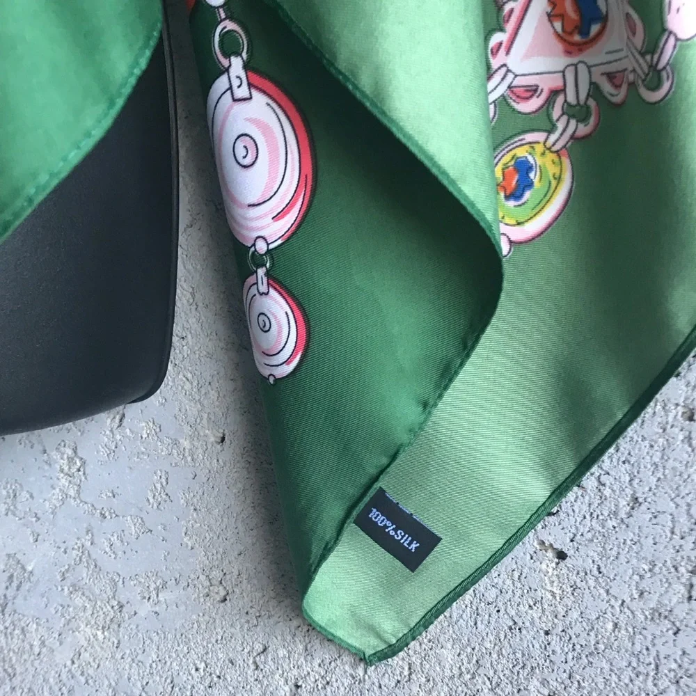 Source Unknown  50”x50” Versatile Green Long Lightweight Shawl/Scarf /Pashmina - Picture 10 of 15